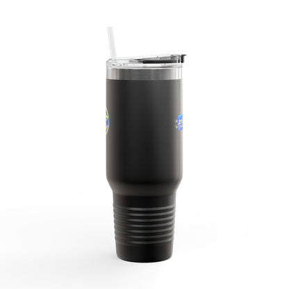 40oz Insulated Travel Mug – 215 Connected Logo Handle Tumbler with Straw