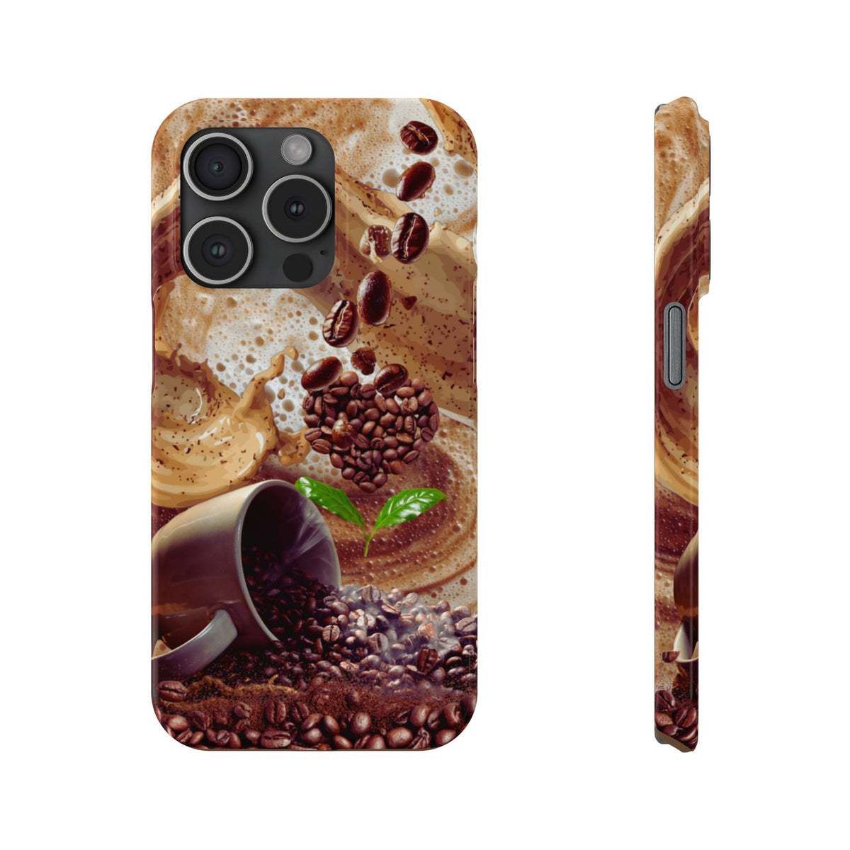 Slim Phone Case – Love at First Sip – Compatible with iPhone 11–17 Series