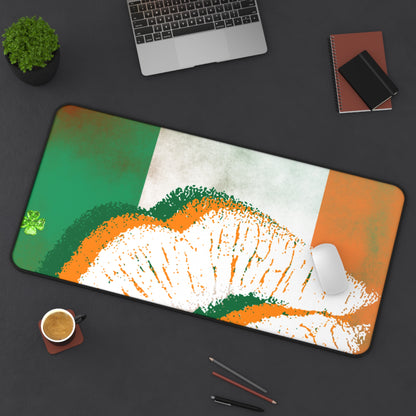 Neoprene Desk Mat – Irish Lip St. Patrick’s Day Design