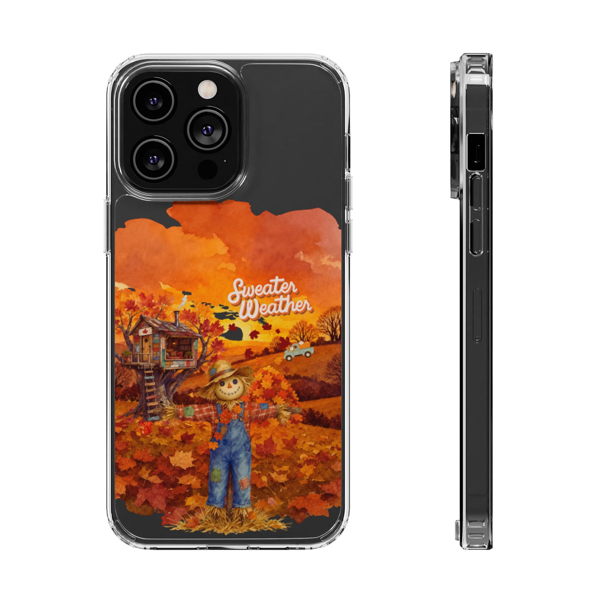 Clear Phone Case – Sweater Weather – Compatible with iPhone 13–17 & Samsung Galaxy S25–S26 Series
