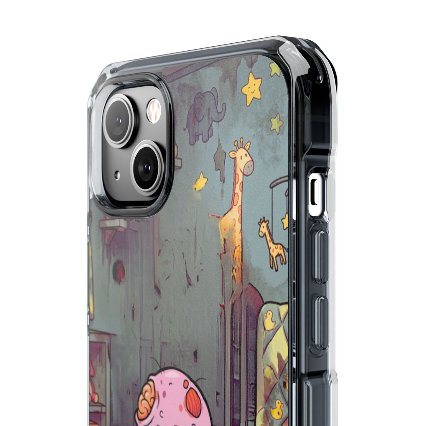 Clear Magnetic Phone Case — Cute Creepy Zombie Baby Design