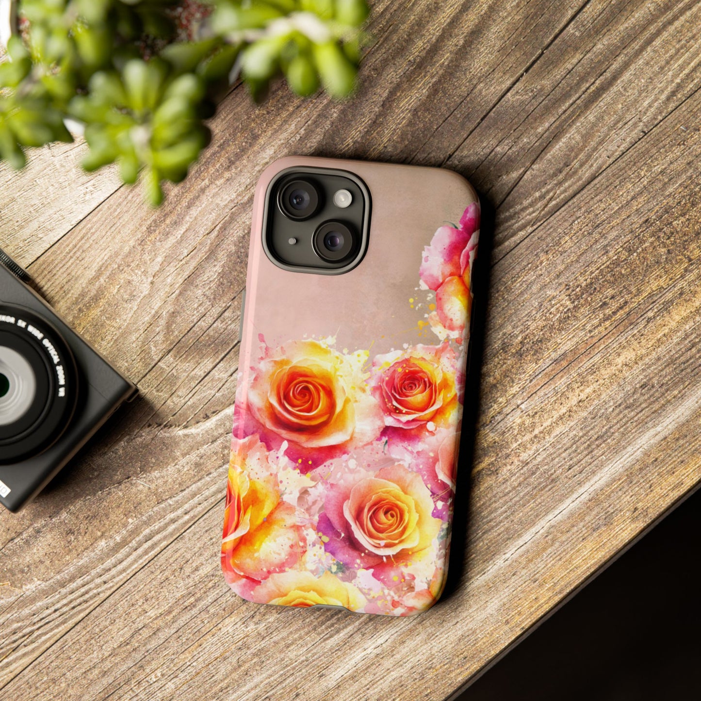 Protective Phone Case – Sunset Roses