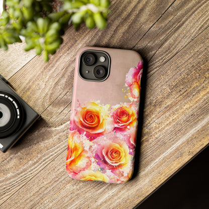 Protective Phone Case – Sunset Roses