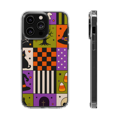 Clear Phone Case – Spooky Patchwork