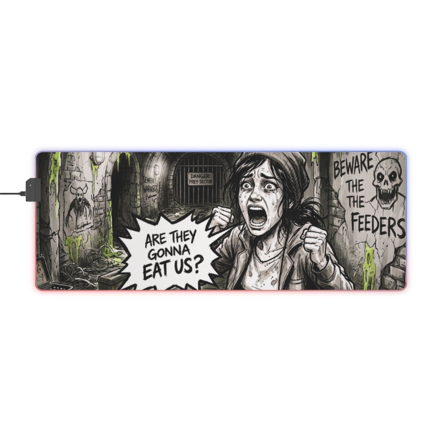 Gaming LED Desk Mat – Brains Only