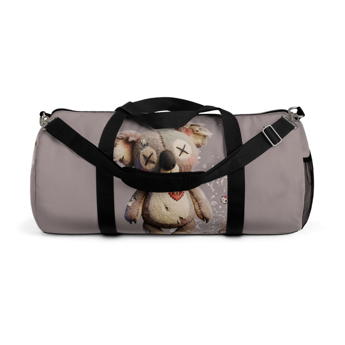 Cute Distressed Teddy Duffel Bag – Plush Heart Travel Gym Bag