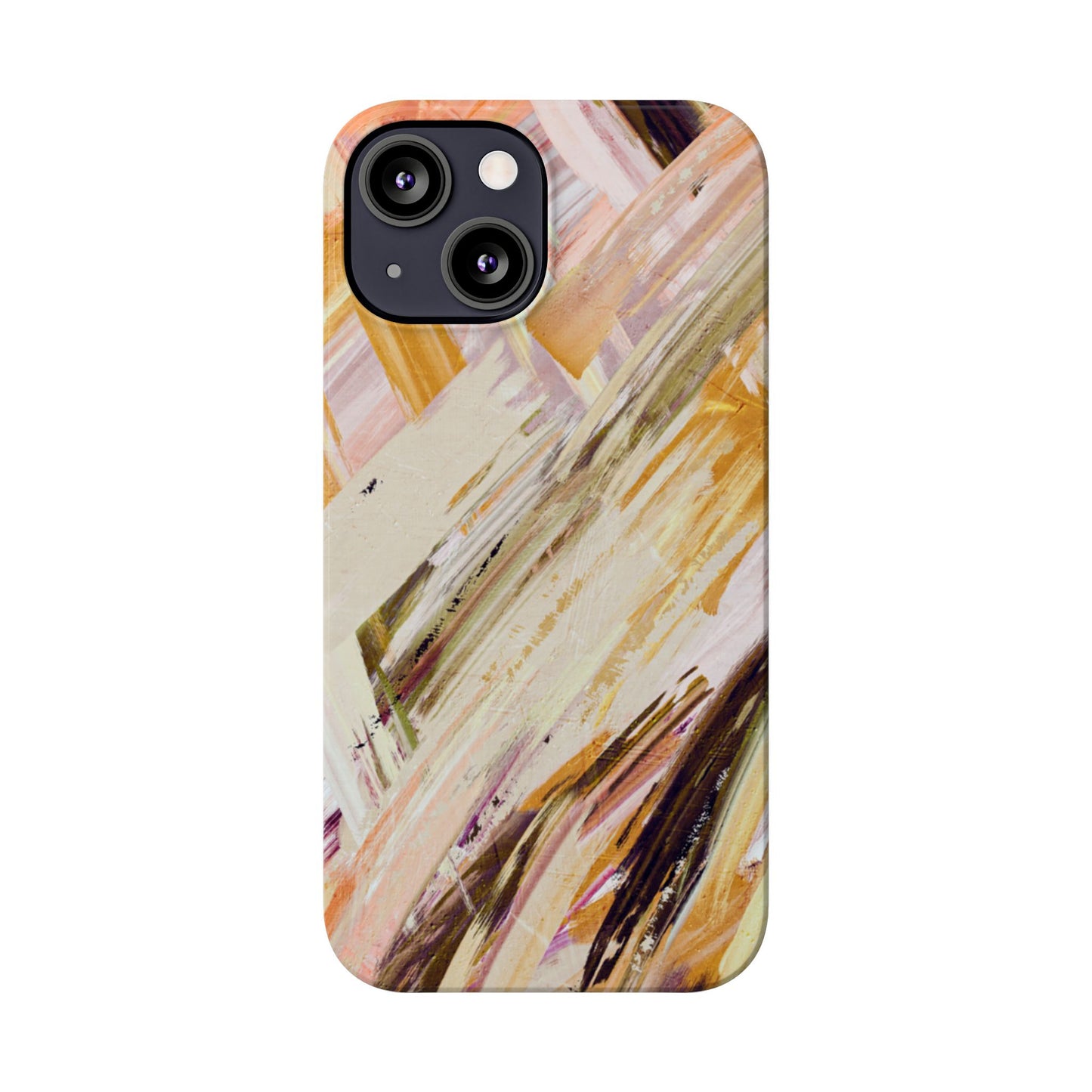 Slim Phone Case – Brush & Bronze