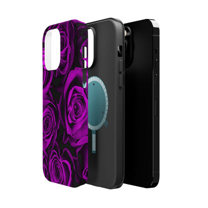 Wireless-Charging Compatible Case – Amethyst Roses