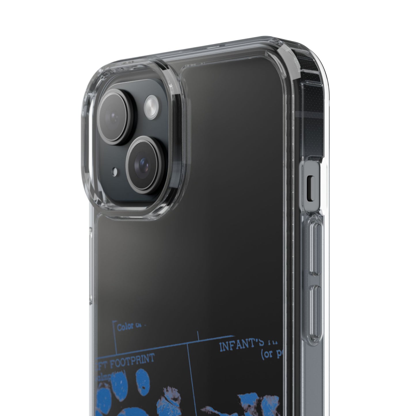 Clear Phone Case – Mom’s Little Blue Footprints