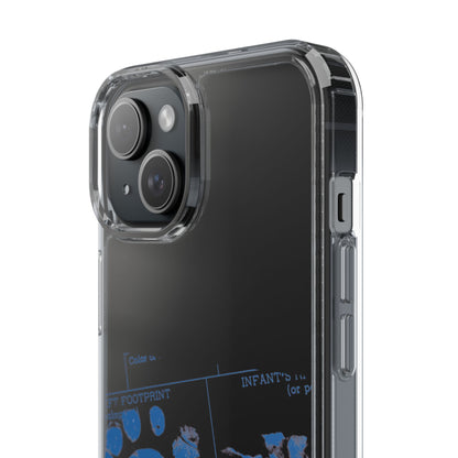 Clear Phone Case – Mom’s Little Blue Footprints