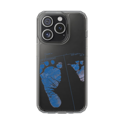Clear Phone Case – Mom’s Little Blue Footprints