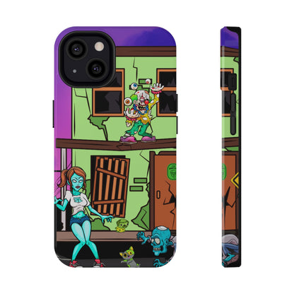 Zombie Arcade Phone Case — Colorful Cartoon Horror Impact-Resistant iPhone Cover