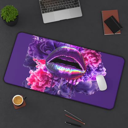 Neoprene Desk Mat – Purple Haze Lips