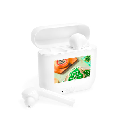 Wireless Earbuds – Shamrock Cookie St. Patrick's Day Design
