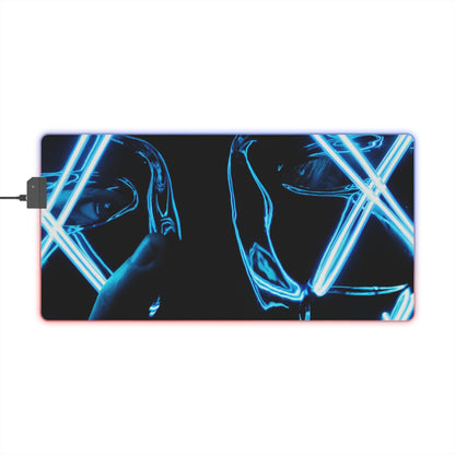 Gaming LED Desk Mat – Neon Anarchy