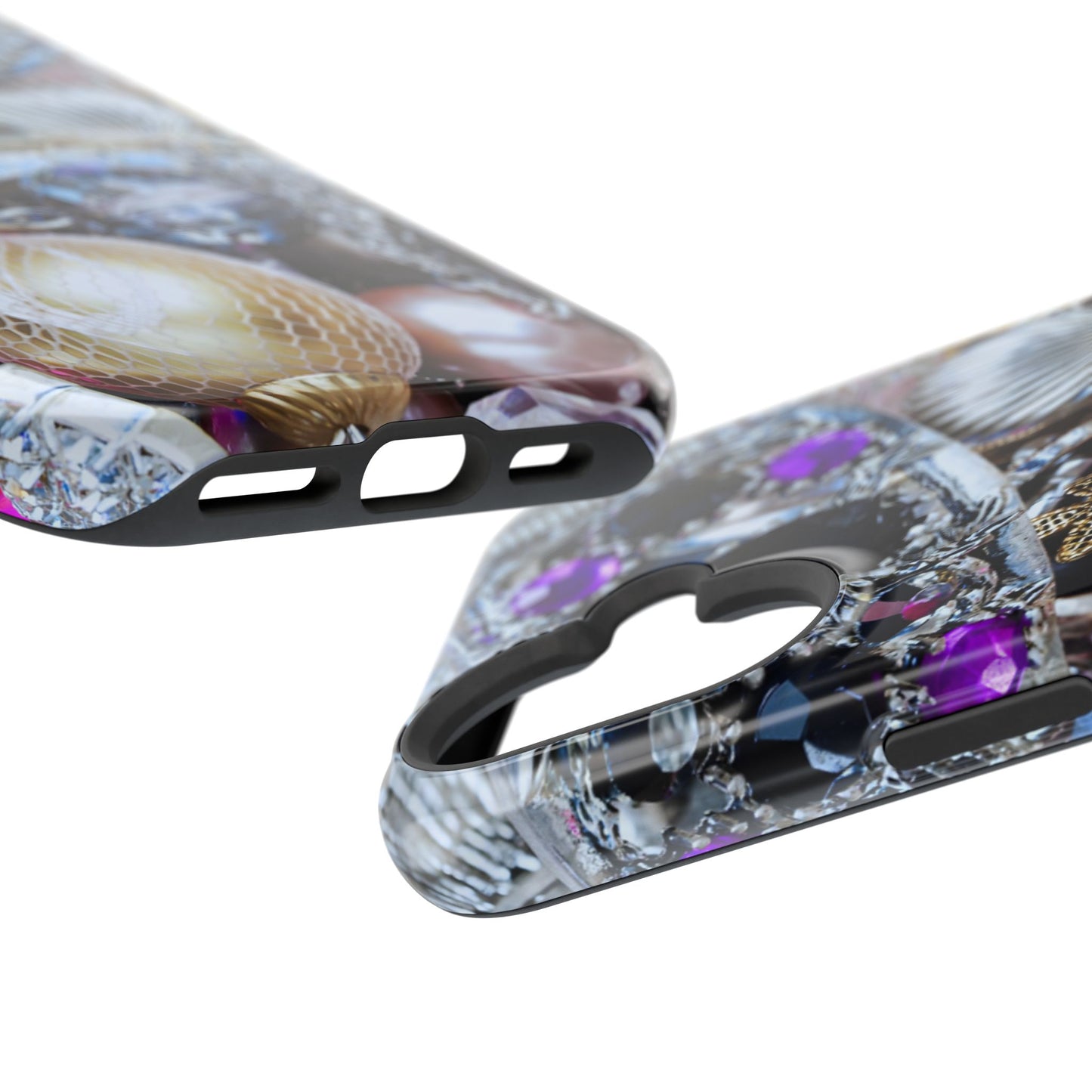 Impact-Resistant Phone Case – Chrome Jewel
