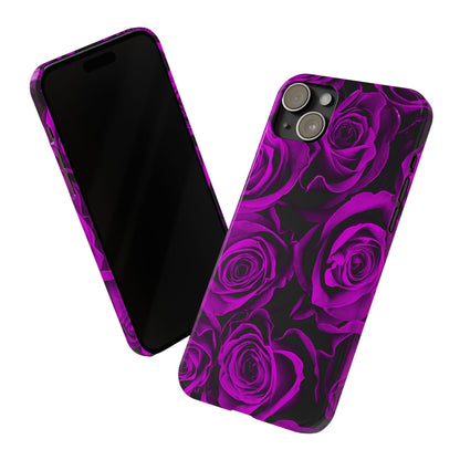 Slim Phone Case – Amethyst Roses