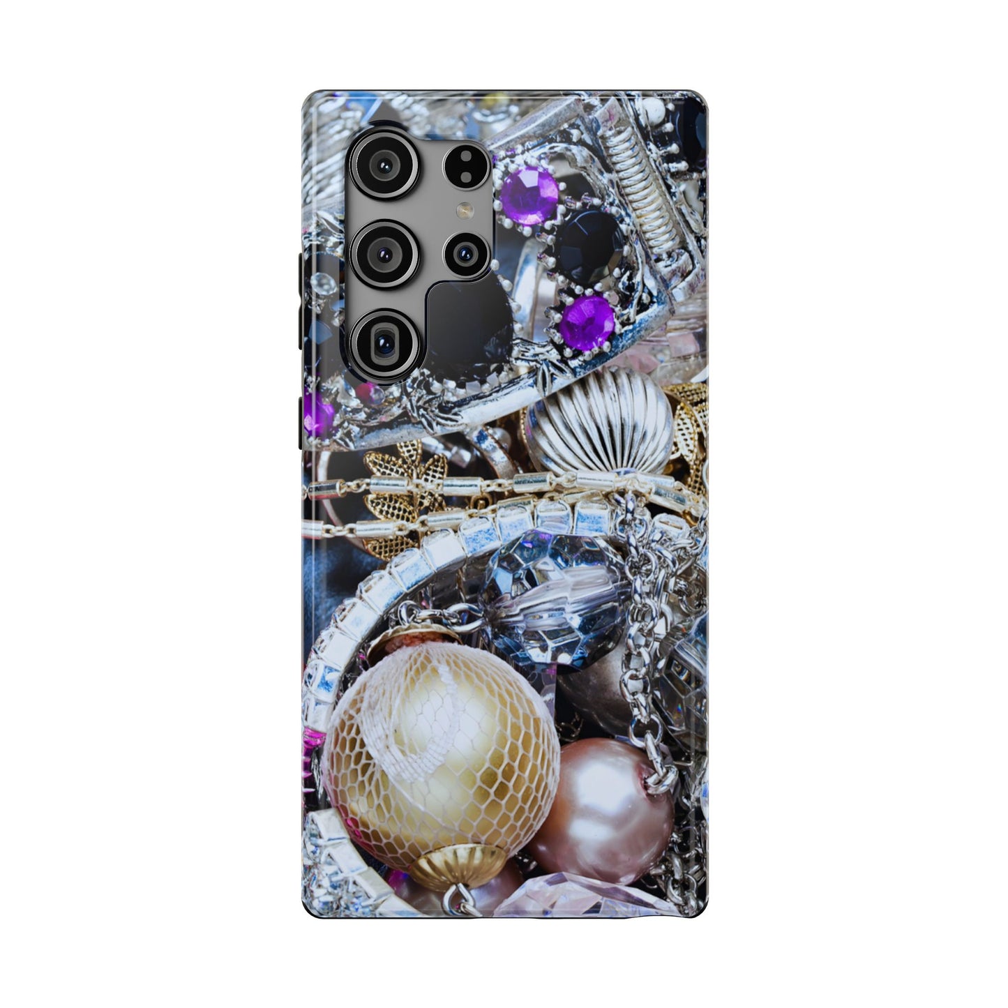 Impact-Resistant Phone Case – Chrome Jewel