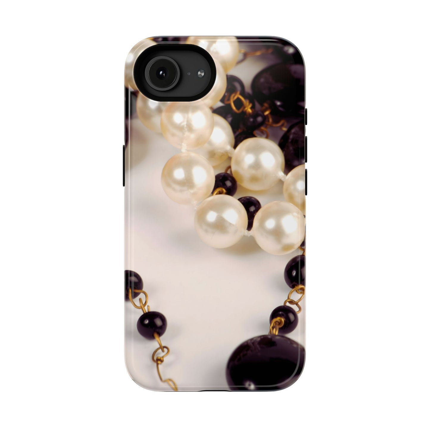Impact-Resistant Phone Case – Noir Pearl
