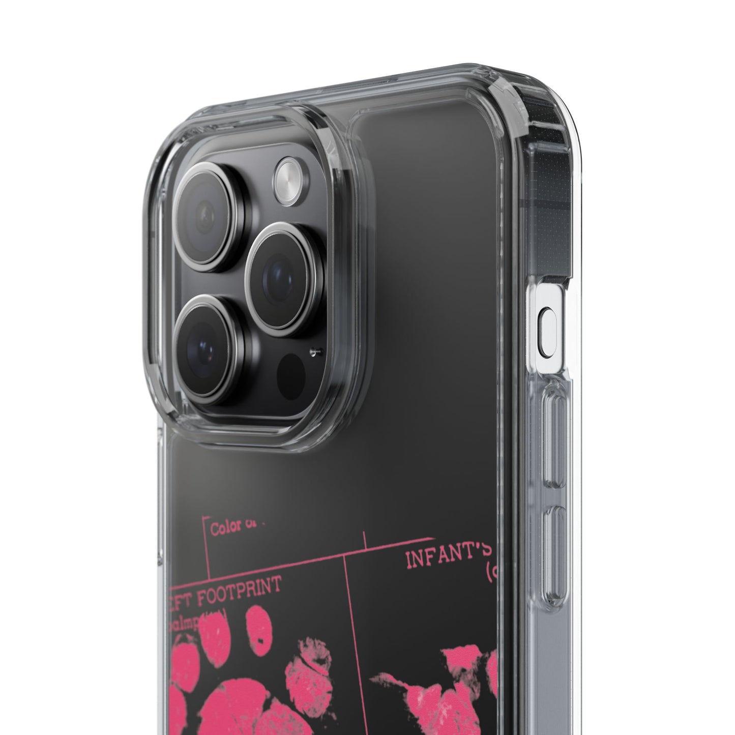 Clear Phone Case – Mom’s Little Pink Footprints