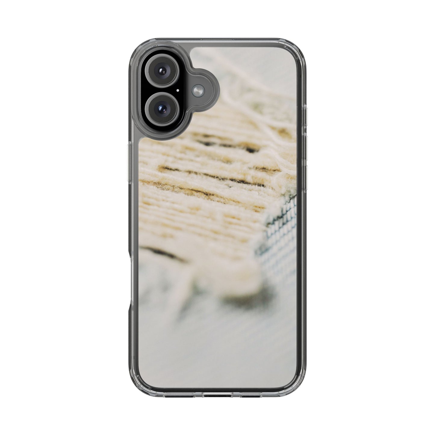 Clear Phone Case – Woven Warmth