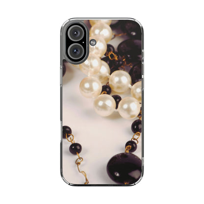 Clear Phone Case – Noir Pearl