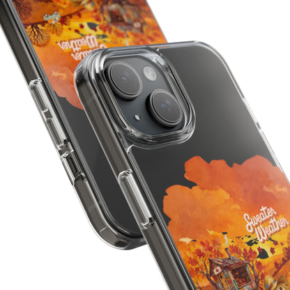 Clear Phone Case – Sweater Weather – Compatible with iPhone 13–17 & Samsung Galaxy S25–S26 Series