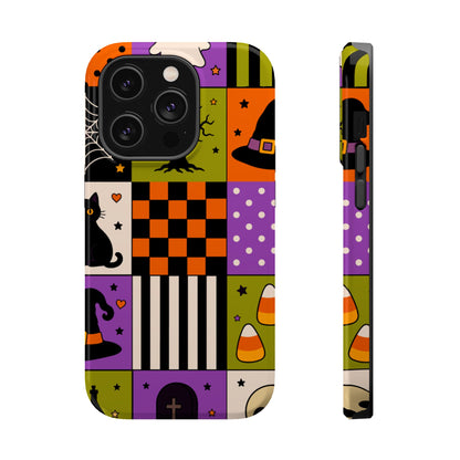 Wireless-Charging Compatible Case – Spooky Patchwork