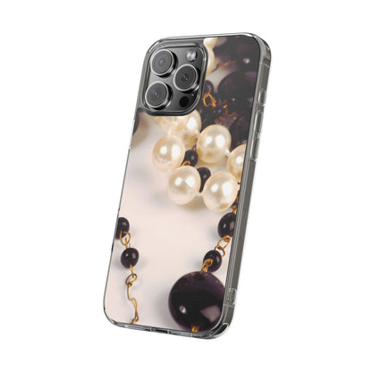 Clear Phone Case – Noir Pearl