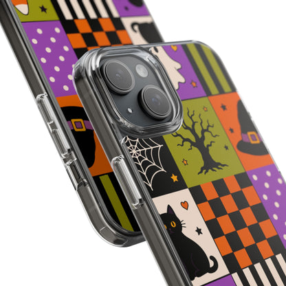 Clear Phone Case – Spooky Patchwork