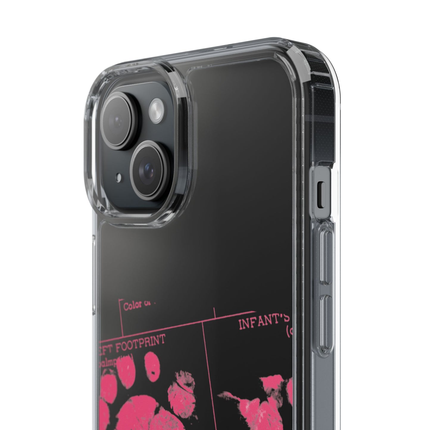 Clear Phone Case – Mom’s Little Pink Footprints