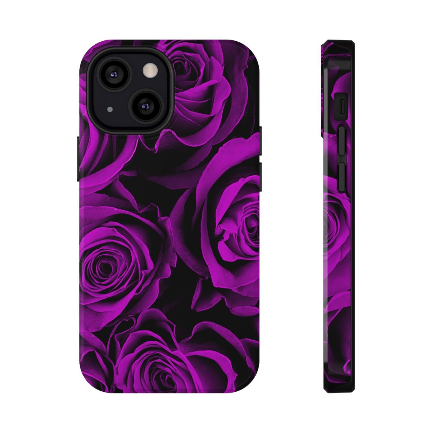 Impact-Resistant Phone Case – Amethyst Roses