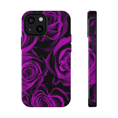 Impact-Resistant Phone Case – Amethyst Roses