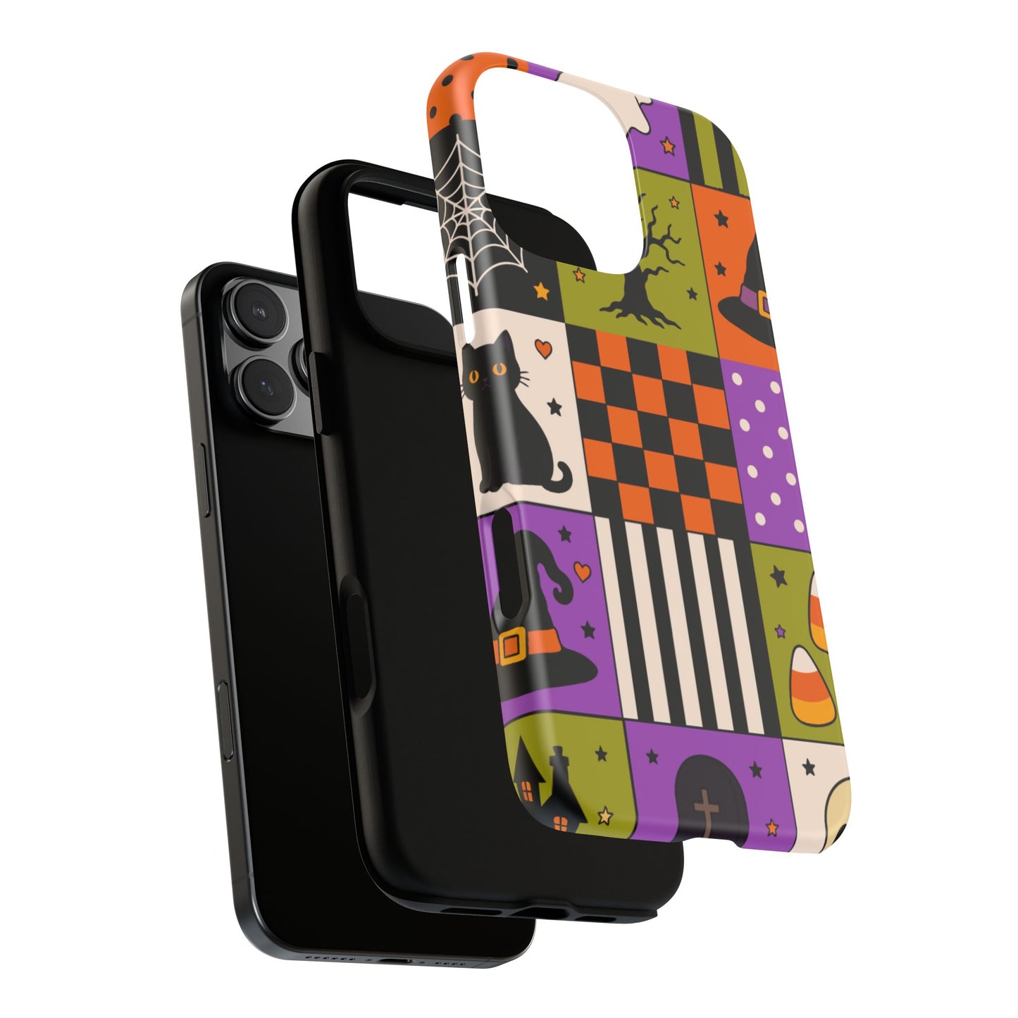 Protective Phone Case – Spooky Patchwork