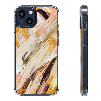 Clear Phone Case – Brush & Bronze