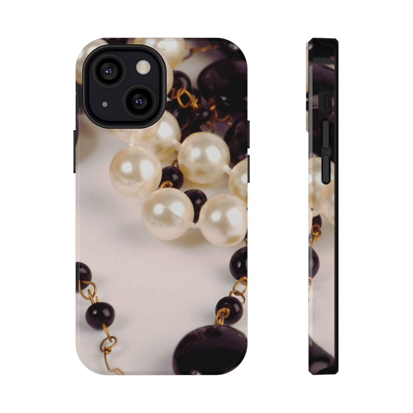 Impact-Resistant Phone Case – Noir Pearl
