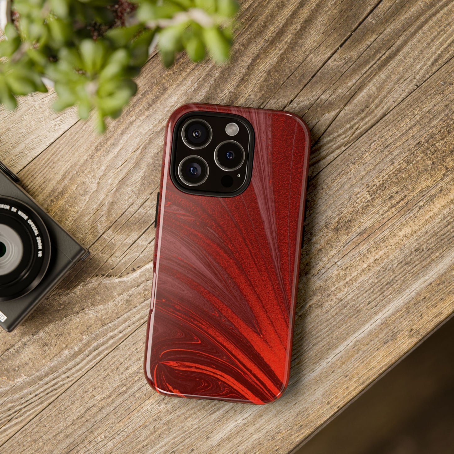 Protective Phone Case – Crimson Current