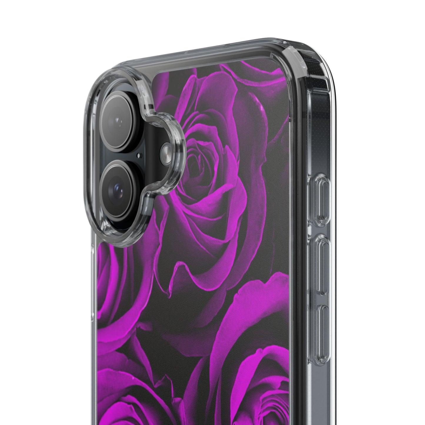 Clear Phone Case – Amethyst Roses