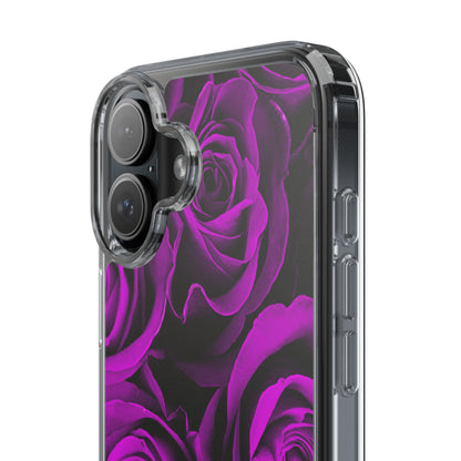 Clear Phone Case – Amethyst Roses