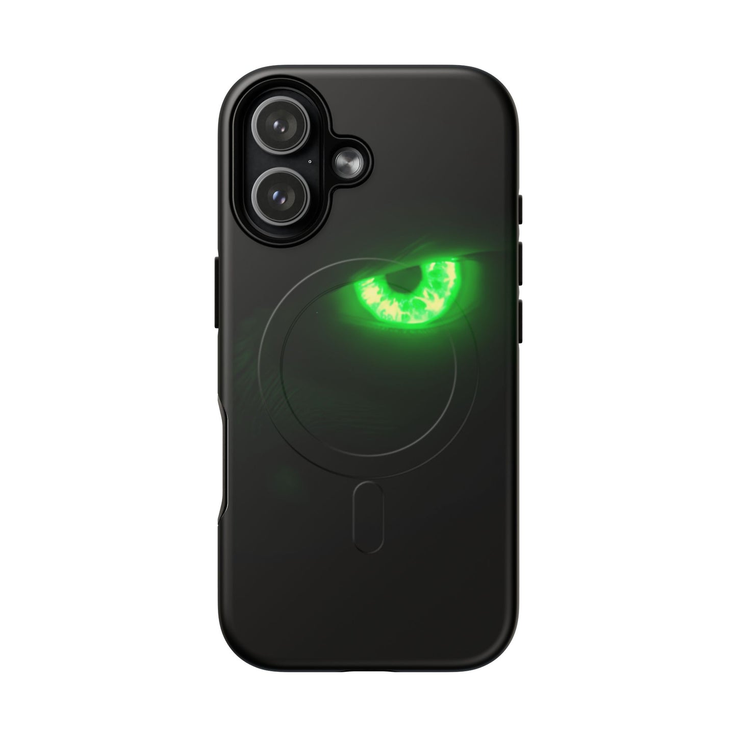Protective Magnetic Phone Case – Neon Green Monster Eyes