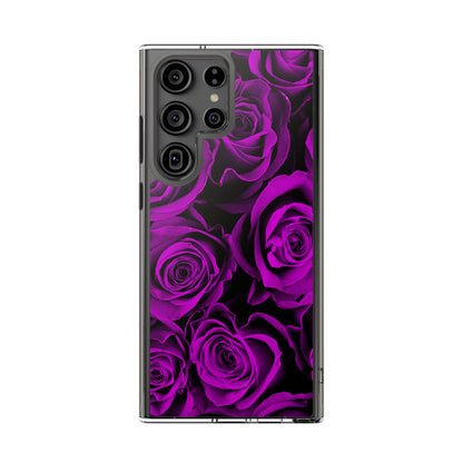 Clear Phone Case – Amethyst Roses
