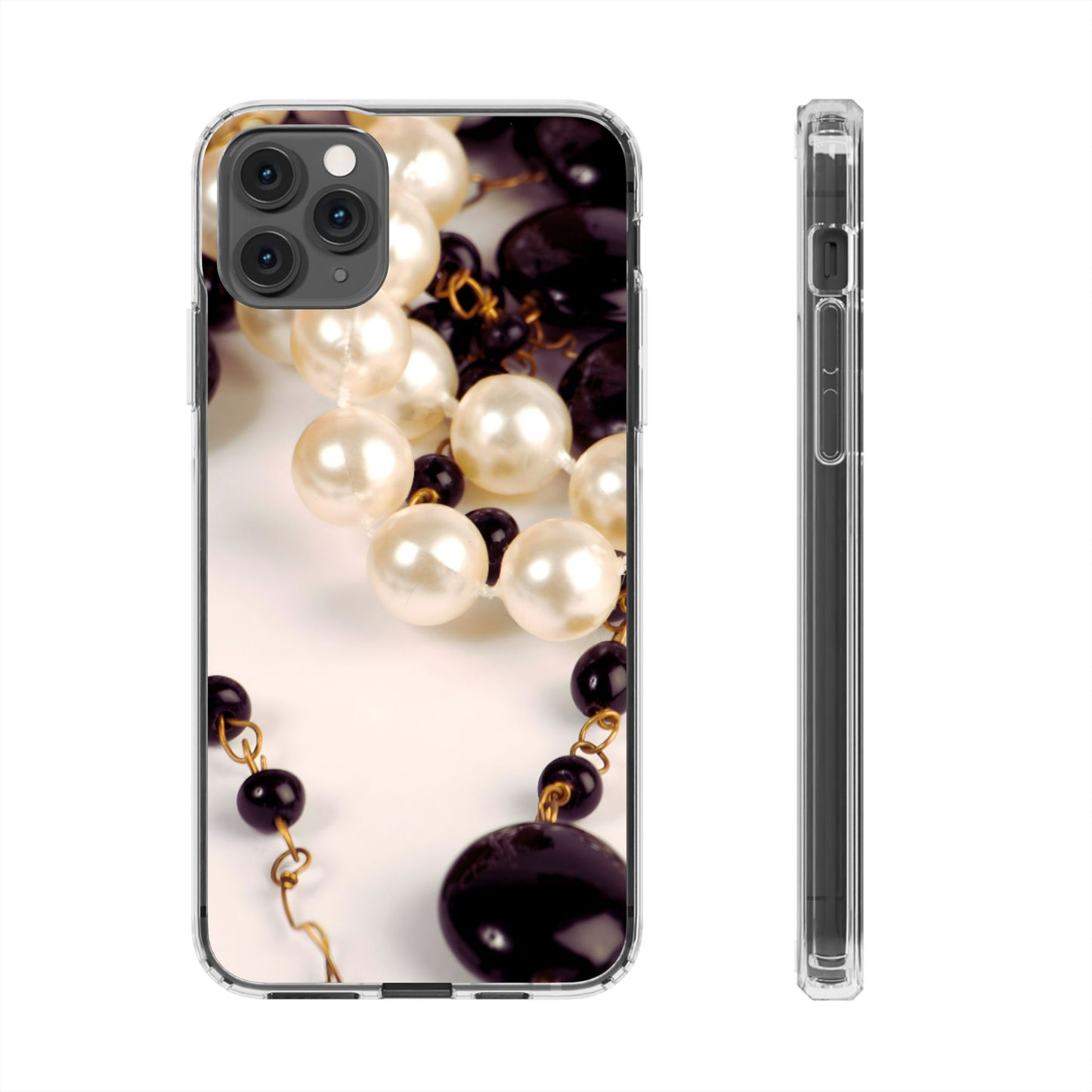 Clear Phone Case – Noir Pearl