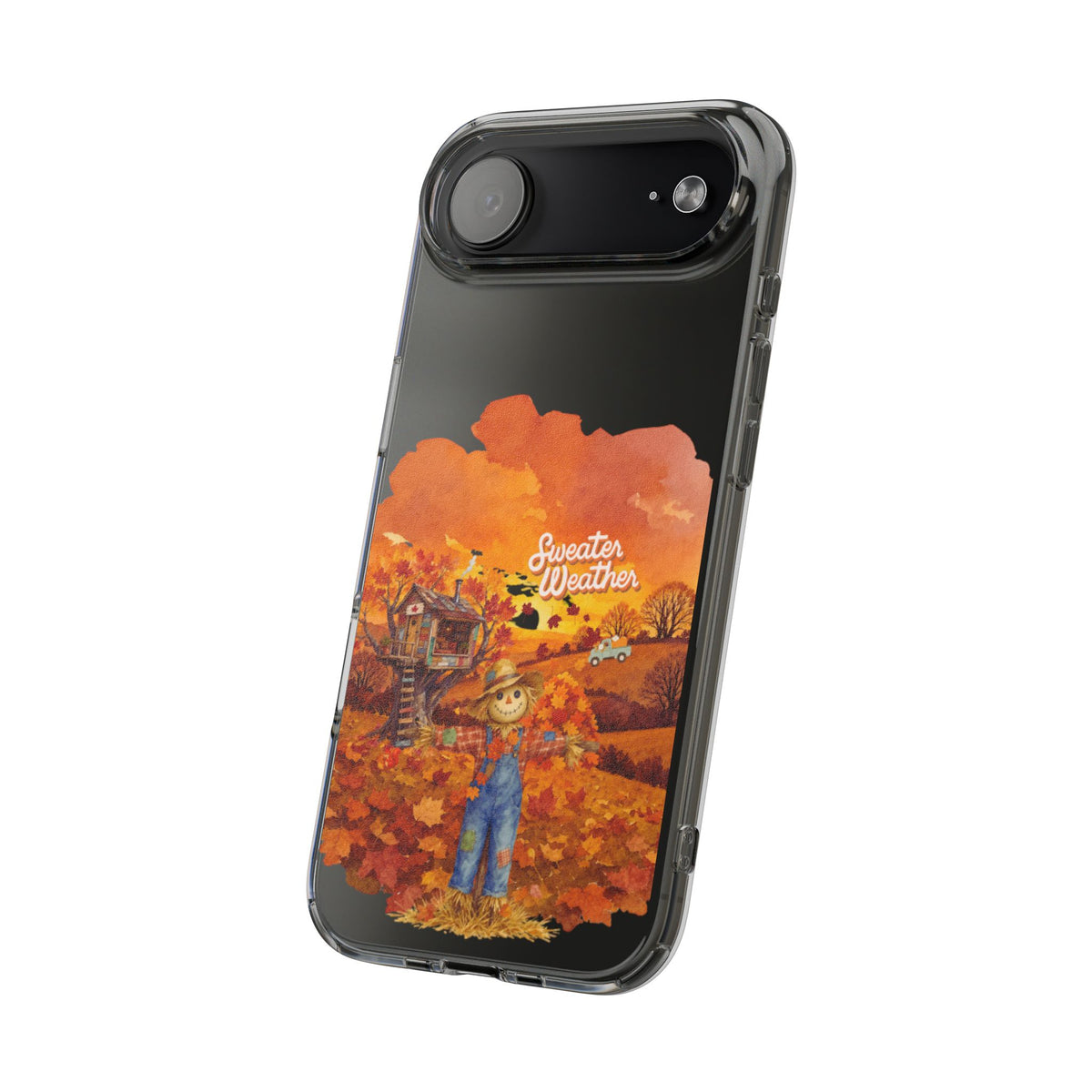 Clear Phone Case – Sweater Weather – Compatible with iPhone 13–17 & Samsung Galaxy S25–S26 Series