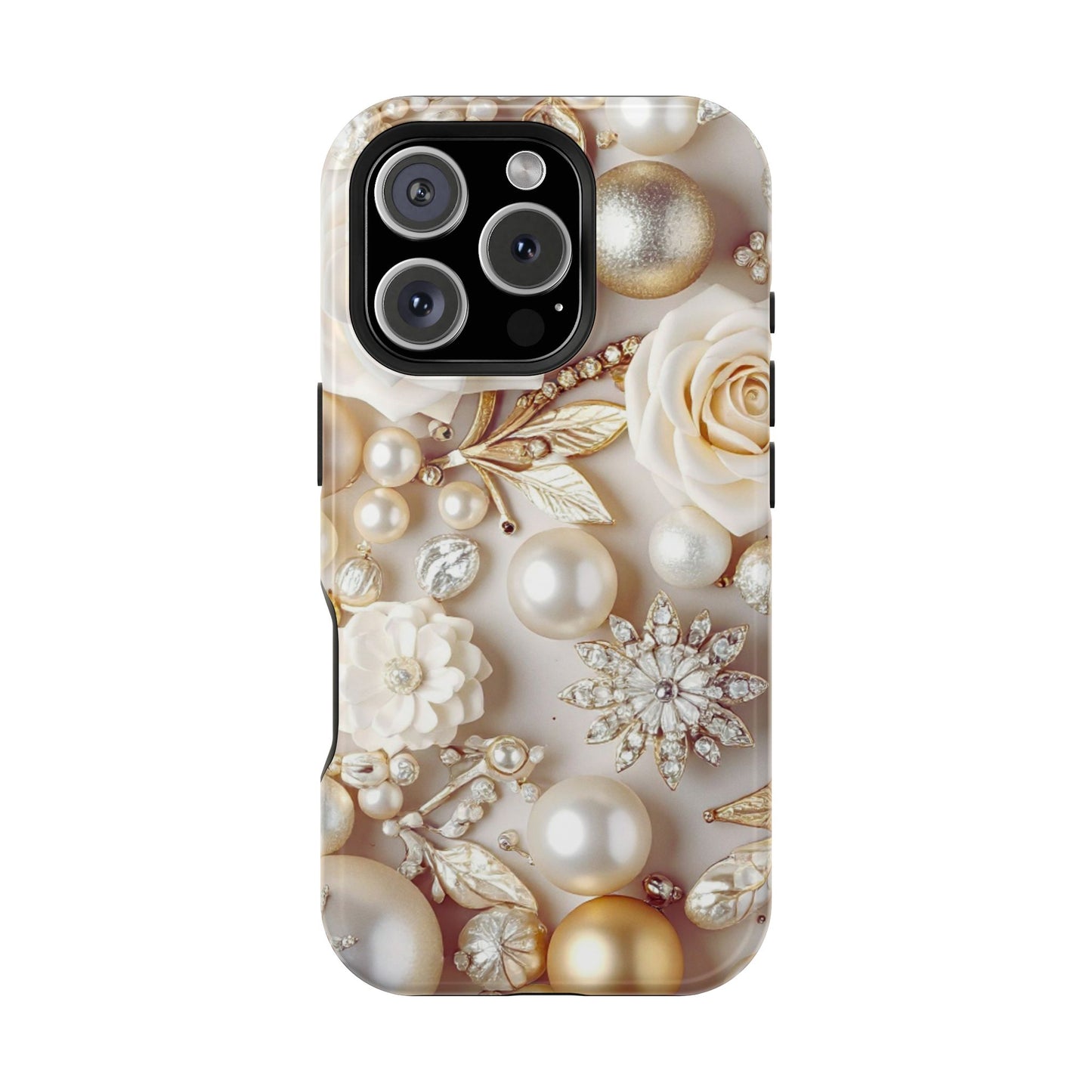Wireless-Charging Compatible Case – Ivory Opulence