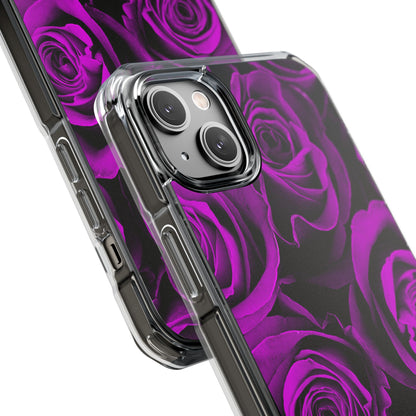 Clear Magnetic Phone Case – Amethyst Roses