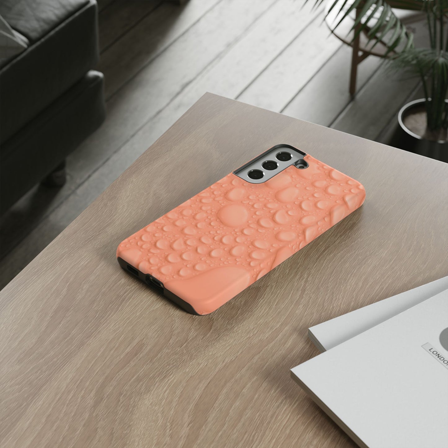 Protective Phone Case – Apricot Rain