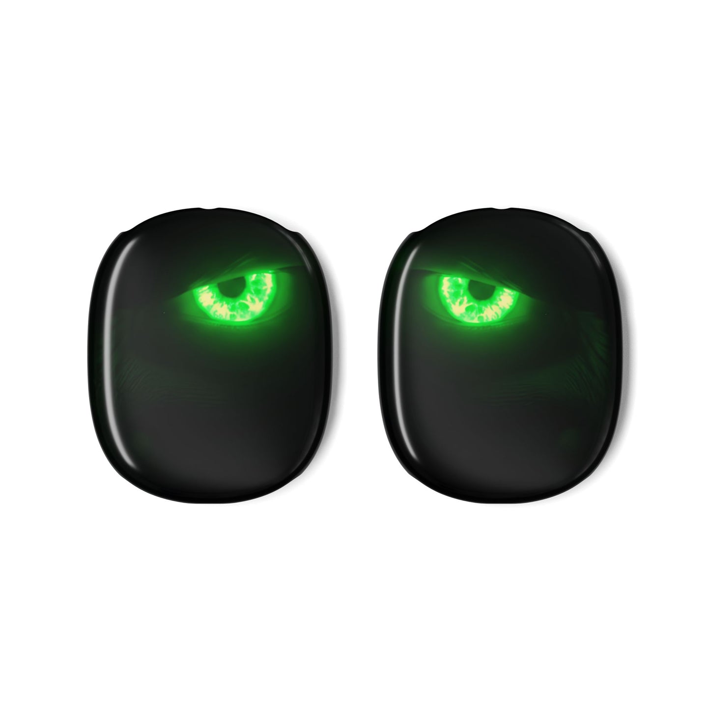 Headphone Ear Cup Covers – Neon Green Monster Eyes