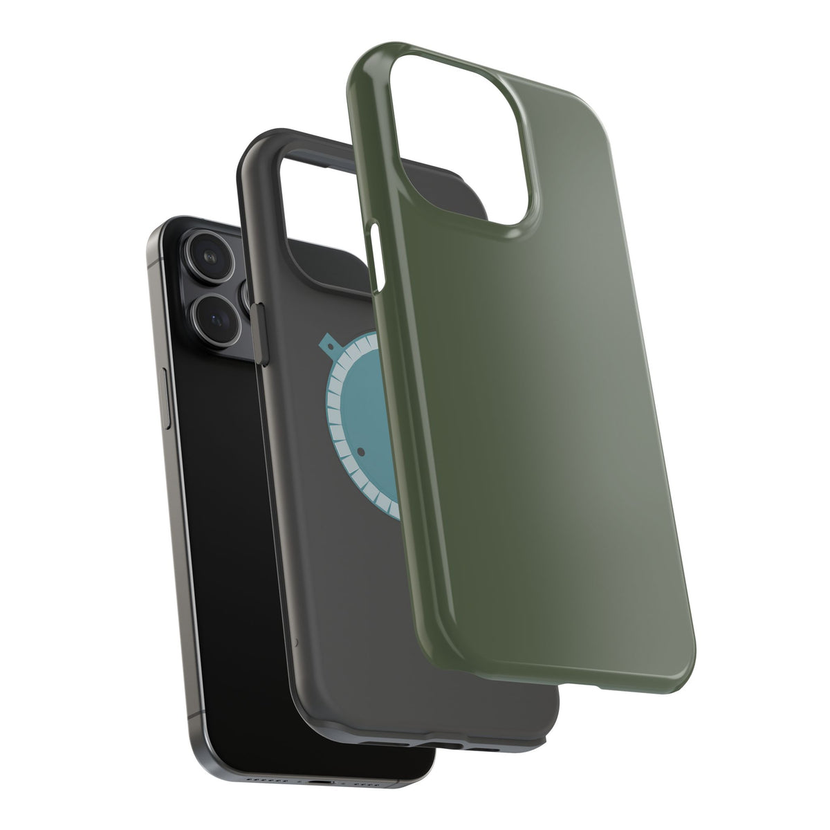 Wireless-Charging Compatible Case – Cabin Green – Compatible with iPhone 13–17 & Samsung Galaxy S25–S26 Series