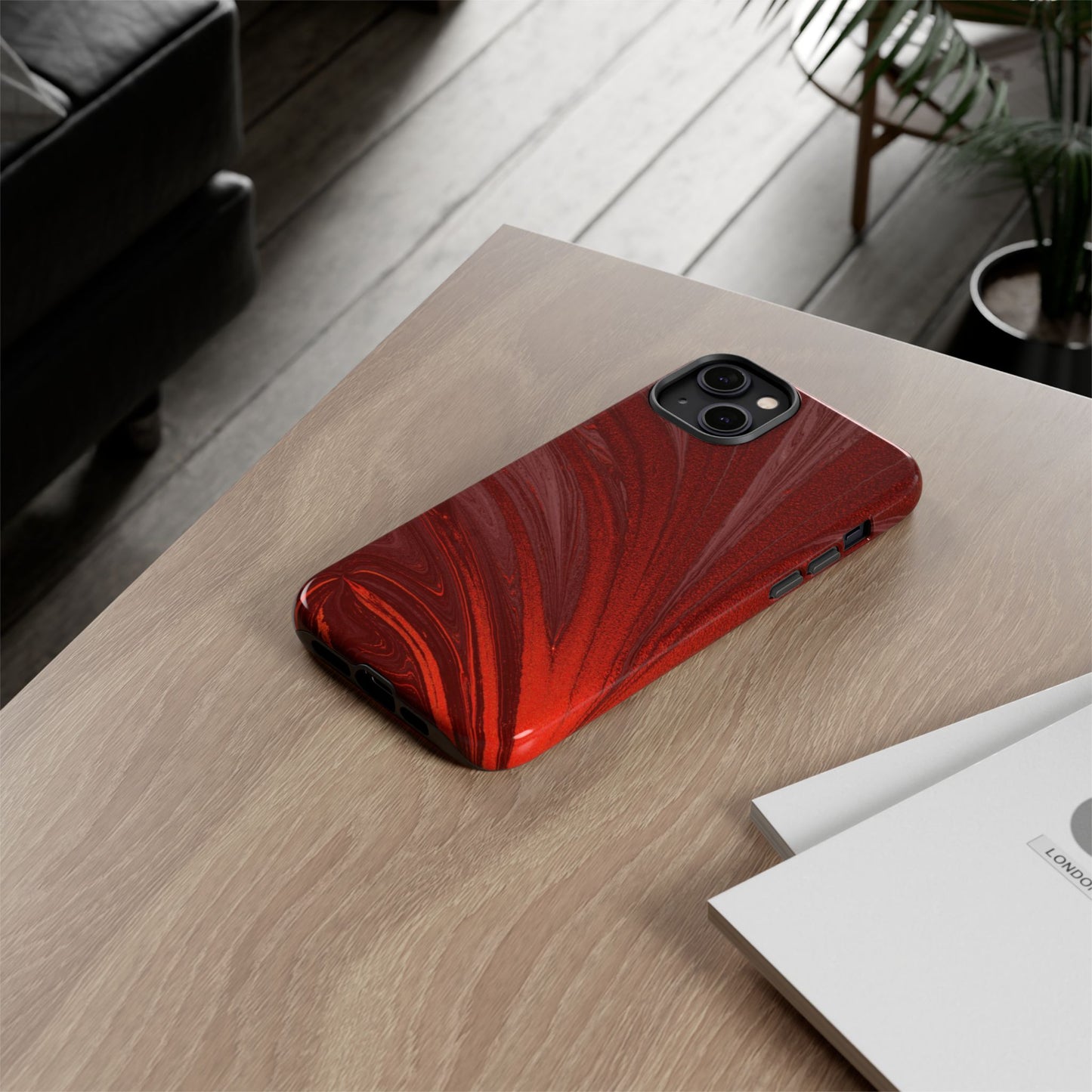 Protective Phone Case – Crimson Current