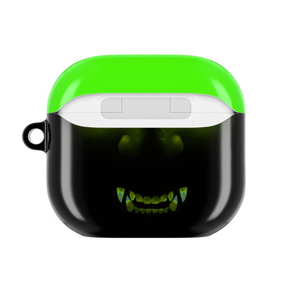 Wireless Earbud Case Cover – Neon Green Monster Eyes